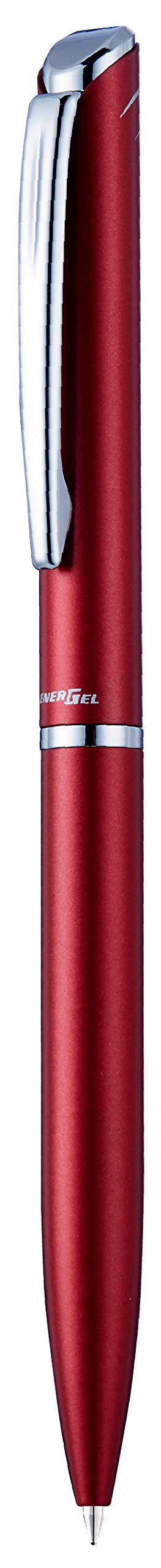 Pentel Energel Philography Red Metal Rollerball Pen, 0.7mm Black ink (One Pen)