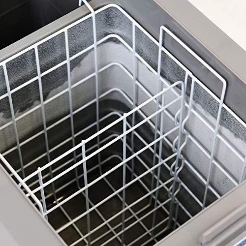 Costway Car Refrigerator, 55-Quart Dual-Zone Electric Cooler With Shockproof, Lcd Display, 12V/24V Dc, 100-240V Ac, -4°F To 50°F, Portable Car Fridge For Rv Truck Travel Home Camping Vehicles, Gray #TOP7