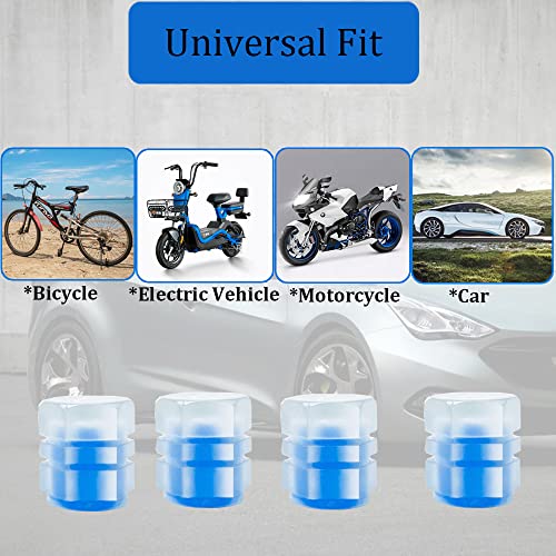 Trnoi Tire Valve Stem Cap For Car,Universal Tire Valve Stem Covers,Night Glow Luminous Wheels Cap For Cars/Suvs/Trucks(Blue,4Pcs) #TOP4