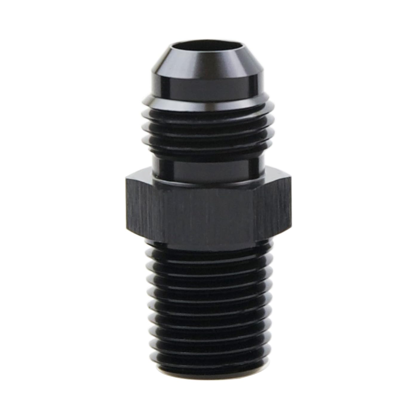 Adaptador -6AN Flare a 1/4 NPT macho recto de aluminio para manguera de combustible