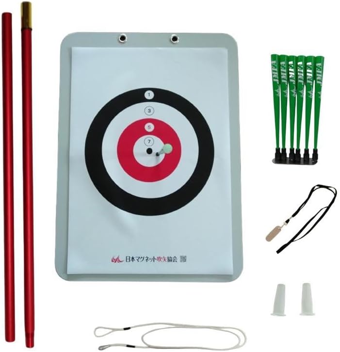 マグネット健康吹矢セット サイズA3点数分散的, 筒100cm 競技・教室で最適 マグネット健康吹矢セット 的サイズA3、 筒100cm 競技・教室で最適