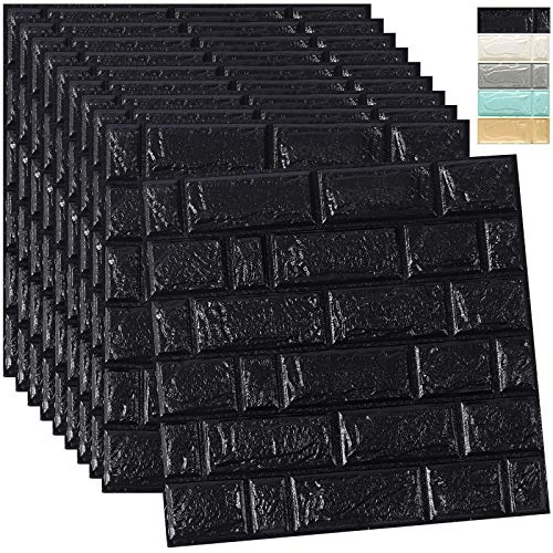 WADILE 3D Wallpaper Peel and Stick,20Pack Self Adhesive Waterproof PE Foam Wall Panels,for Interior Wall Decor Brick Wall Living Room