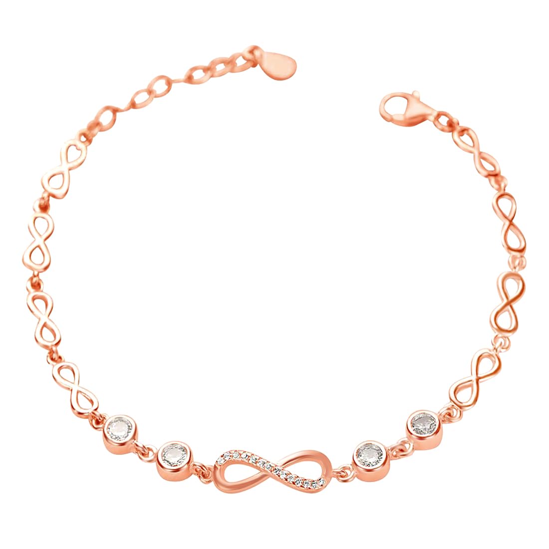 See full amazon price history chart for ZAVYA 925 Sterling Silver Designer Infinity Cubic Zirconia CZ Beaded Rose Gold Plated Adjustable Chain Bracelet | Gift for Women & Girls | With Certificate of Authenticity & 925 Hallmark ZAVYA 925 Sterling Silver Designer Infinity Cubic Zirconia CZ Beaded Rose Gold Plated Adjustable Chain Bracelet | Gift for Women & Girls | With Certificate of Authenticity & 925 Hallmark (B0B1N3SXKH) Amazon Price History, Amazon Price Tracker