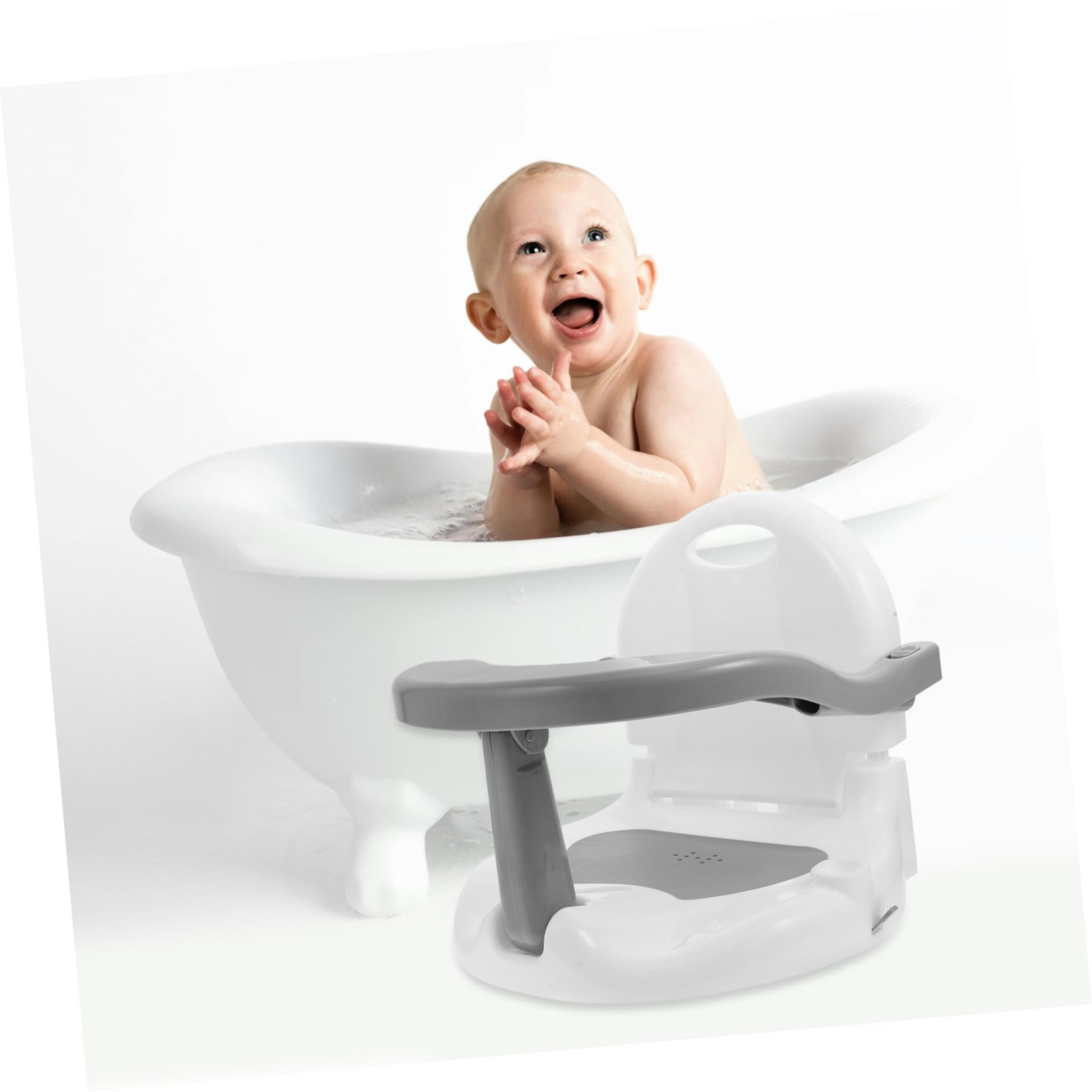 Babysitz für Badewanne Ab Monate Abnehmbarer mit Rutschfester Saugnapfbasis Leichter und Kompakter Badesitz für Sichere Sitzhaltung Beim Baden und Haarewaschen