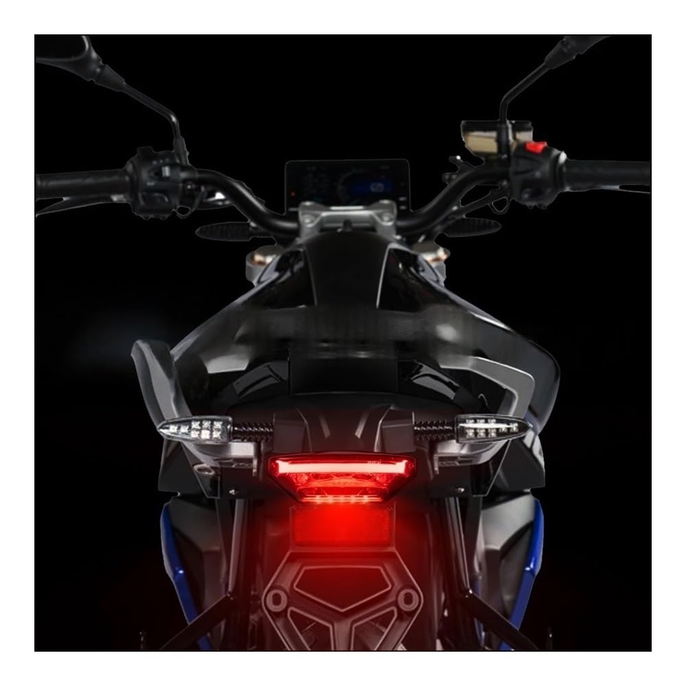 Luce posteriore moto Accessori per moto, fanale posteriore a LED, luci di stop e guida integrate, posteriori per la maggior parte delle motociclette