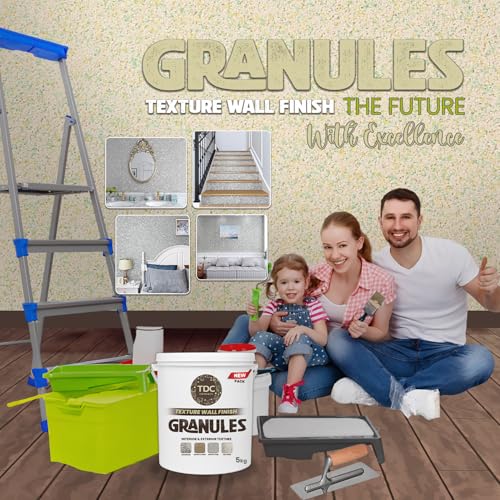 Image of The Decor Co. Marble Texture Wall & Floor Paint with 3D Designer Stone and Granite Luxury Finish Washable Water Resistant Acrylic Emulsion for Interior Exterior Home Decor DIY (1Pc, Mix Color, 5kg)