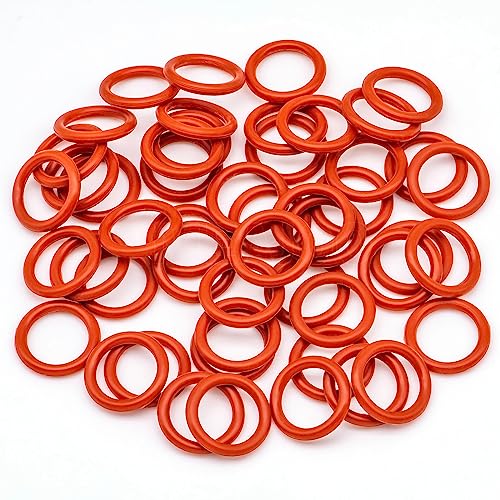 Image of 50PCS #11105 O-Ring, OEM Size Nitrile Rubber Seal, Compatible with V-Twin Cruiser & Touring Style Motorcycles - Engine, Transmission & Primary Drive - Leak Proof & Vibration Resistant (Orange)