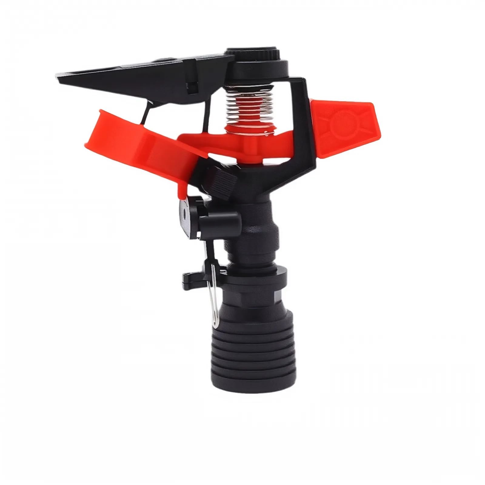 3/4" Female Thread Red Color Plastic Impact Sprinkler Nozzle Adjustable 0-360Degree,Rotation Water Sprinkler Head for Garden Irrigation