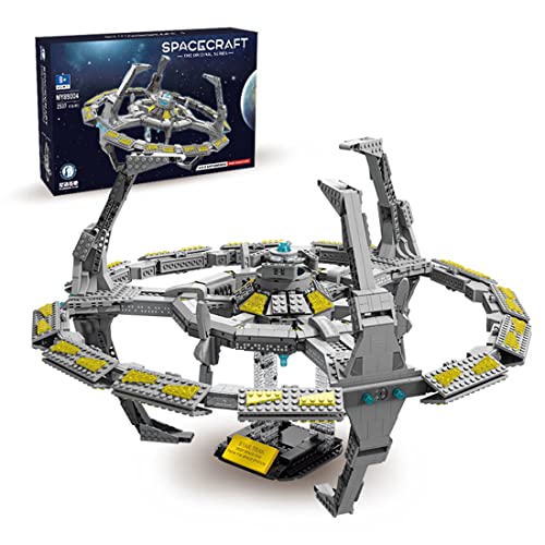 MCHE Technik Raumstation Bausatz, 2357 Teile Kreativ Raumschiff Science-Fiction-Reihe Klemmbausteine Bauset, Kompatibel…