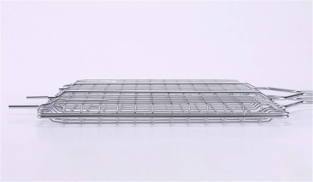 Cesta para parrilla de pescado para barbacoa, cesta para asar a la parrilla, cesta para asar a la parrilla, pinza para pescado a la parrilla, placa de acero inoxidable, herramienta para barbacoa, Cl