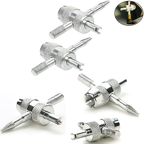 5-Pack-Tyre-Valve-Removal-Tool-4-in-1-Tyre-Stem-Core-Remover-Installer-Multifunctional-4-Way-Universal-Wrench-for-Bicycle-Bike-Automobile-Car-Motorcycle-Tire-Repair-Replace 5 Pack Tyre Valve Removal Tool 4-in-1 Tyre Stem Core Remover Installer Multifunctional 4-Way Universal Wrench for Bicycle Bike Automobile Car Motorcycle Tire Repair Replace - Image 1