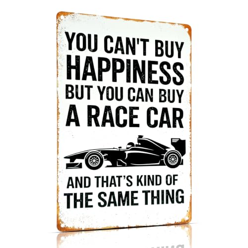 Funny Race Car Room Decor Metal Sign Garage Decor Gift for Him,Boy,Man