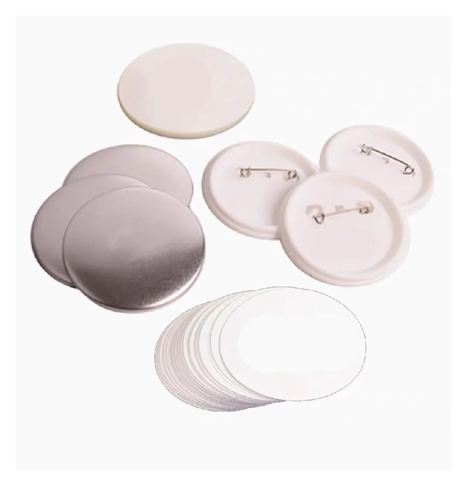 58mm DIY Przypinki do guzików Puste Przypinki Materiałowe Do Spersonalizowanego Rzemiosła 100 SZT Produkcja DIY
