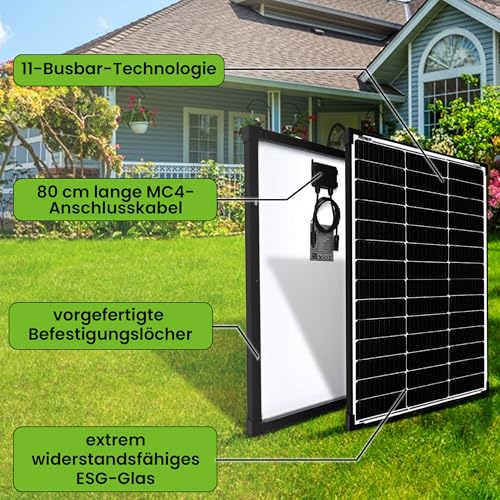 Panneau solaire mono 150W de qualité supérieure Offgridtec Black Frame V2 finition noire