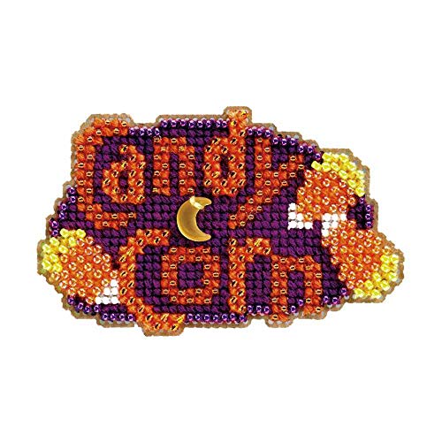Candy Corn Beaded Counted Cross Stitch Halloween Ornament Kit Mill Hill 2011 Autumn Harvest MH18-1201