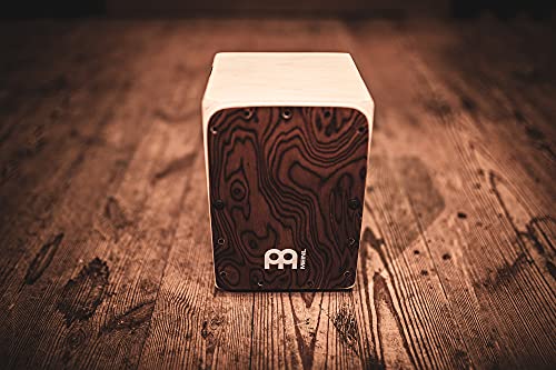 Meinl Percussion Mini Cajon Trommelkiste - Geschenkidee für Musizierende - Deko Geschenk für Kinder und Erwachsene - Schlagfläche Burl Wood (MC1BW)