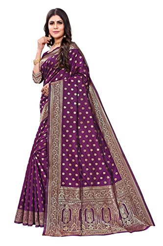C J Enterprise Women's Banarasi Silk Saree Pure Kanjivaram Saree With Blouse Piece (paithani pari124) - Image 3