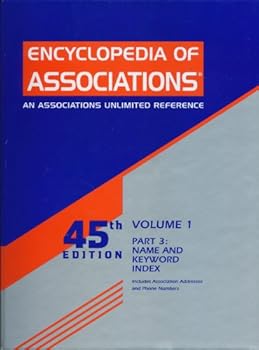 Hardcover Encyclopedia of Associations An Associations Unlimited Reference (Volume 1 part 3) Book