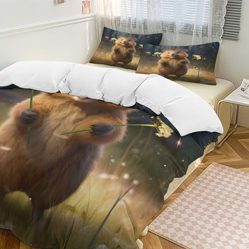 Housse couette double 200x200 microfibre coton avec taie d'oreiller - 5