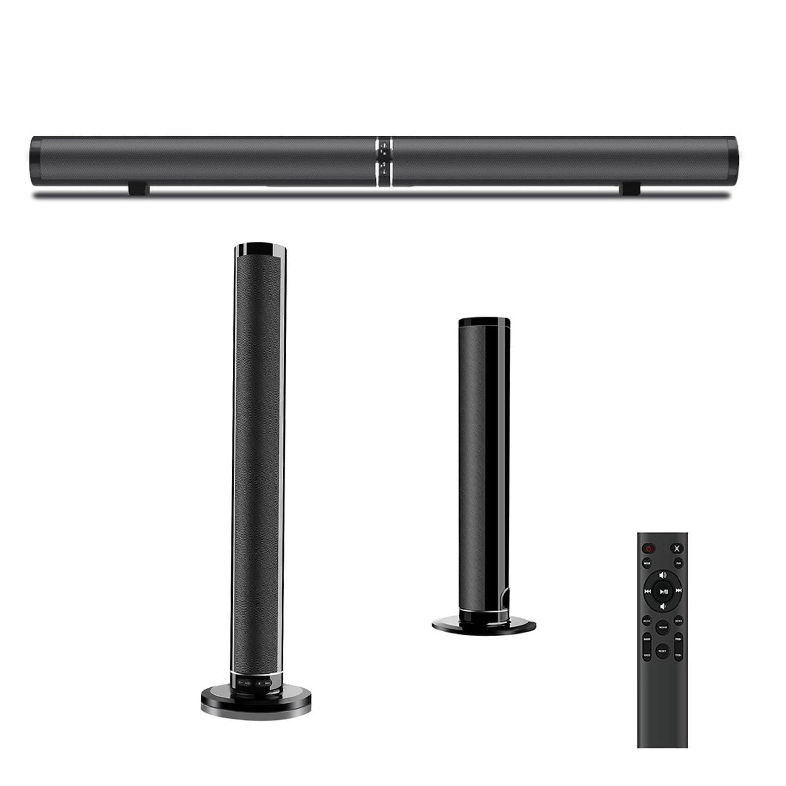 LICAEVEY Głośnik Telewizyjny 100 W Listwa Dźwiękowa, Odłączany Głośnik Kina Domowego 2 W 1 z Bluetooth 5.0 ARC Optyczny Koncentryczny AUX, Efekt Basowy dla Smart TV Projektor Komputerowy (wtyczka UE)