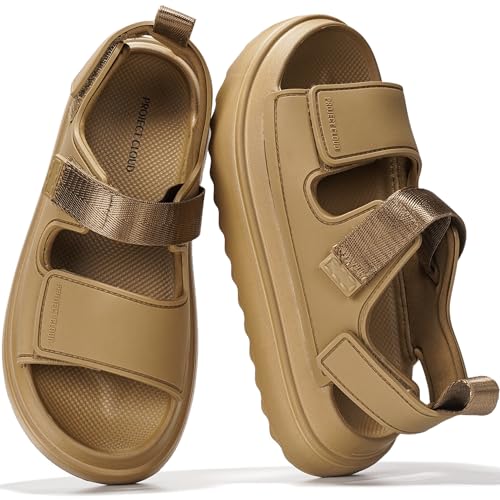 Image of Project Cloud Platform Sandals For Women 2026 - Ultra Soft Insole Slip Resistant Womens Sandals Vacation Outfits for Women - Women's Beach Shoes (Goldie)