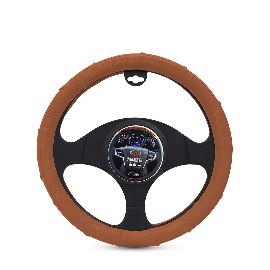 CARMATE Car Steering Cover Super Grip 113 Compatible with Toyota Corolla - Medium Tan-image-12