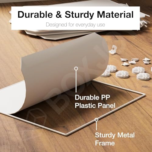 Image of LUHI Premium Modular Plastic Shoe Rack for Home with Door | 16-Tier Stackable Shoe Organizer | Waterproof & Dustproof | Space Saving Storage for Home, Bedroom & Entryway [White HT2, 16-Shelf-8-Door]