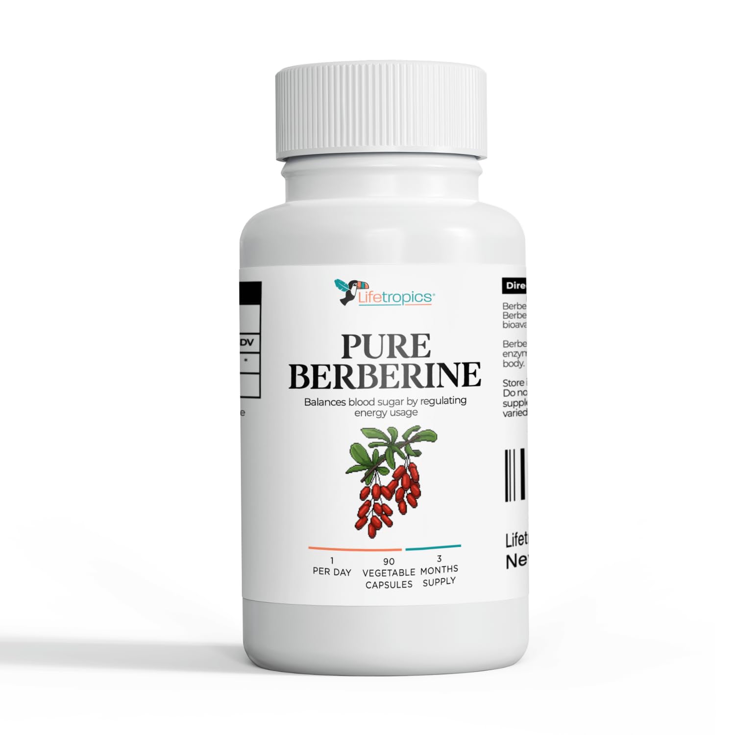 Pure Berberine | 500mg Berberine Phytosome with 5X Absorption | Vegan Capsules | No Fillers or Additives | Metabolic Health & Blood Sugar Support | 90 Vegetable Capsules – 3 Month Supply
