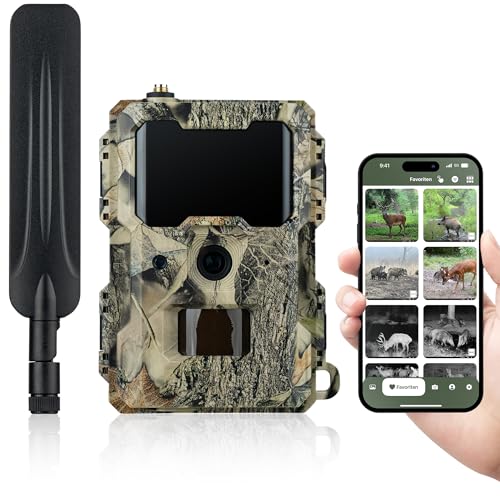 DÖRR Cloud Mini 4G/LTE Wildkamera, Überwachungskamera, Simlockfrei, iOS/Android/Web App, 4G Bild-&...