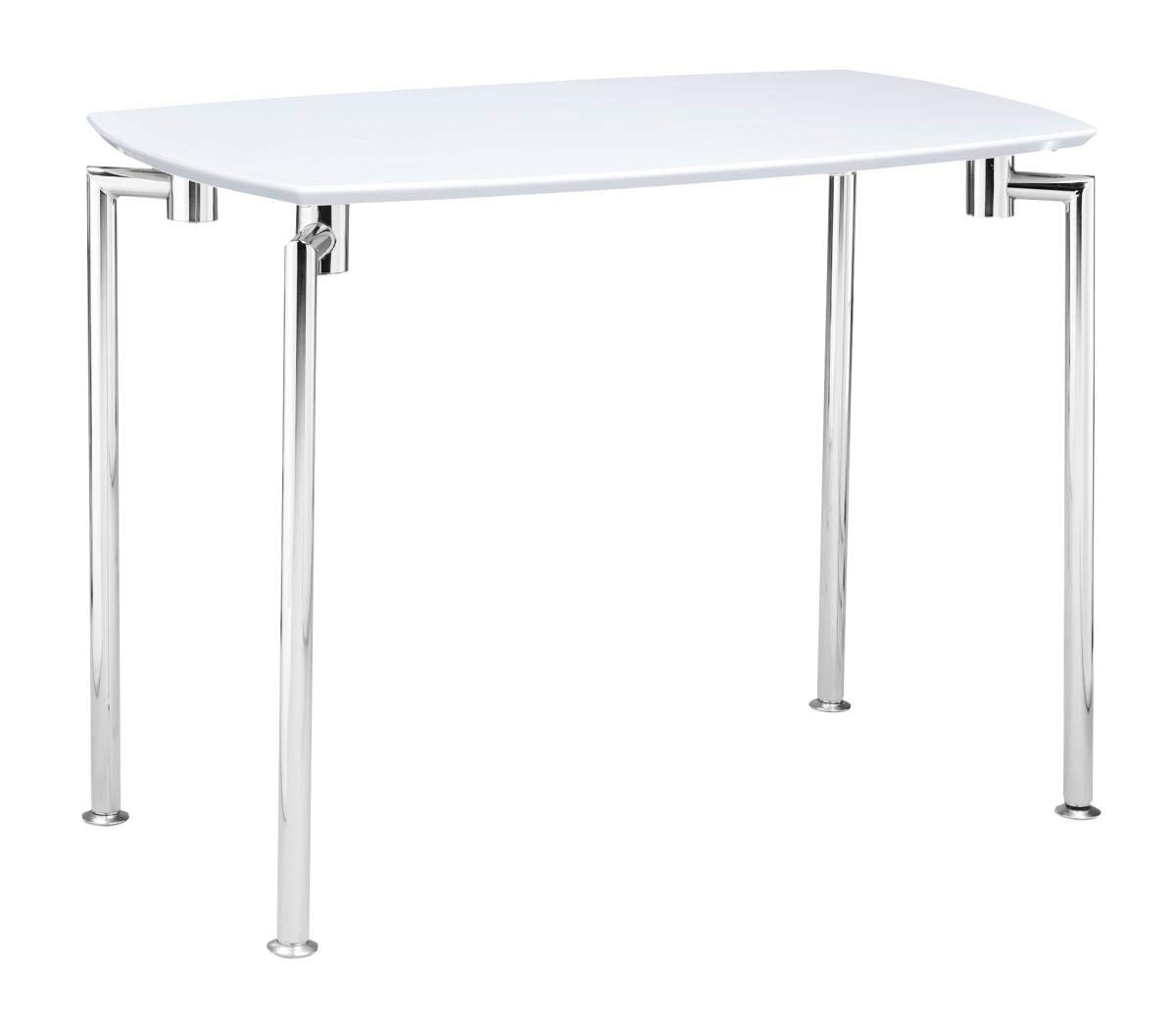 Fiji Modern White High Gloss Console Table With Polished Chrome Legs, Hallway White High Gloss Console Table,1000W x 500D x 750H, Living Room Furniture
