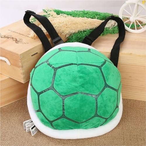 AOLIAY Grüner Schildkröten-Rucksack, Niedliche Plüschtiere, Lustige Plüsch-Schildkrötenpanzer 30cm
