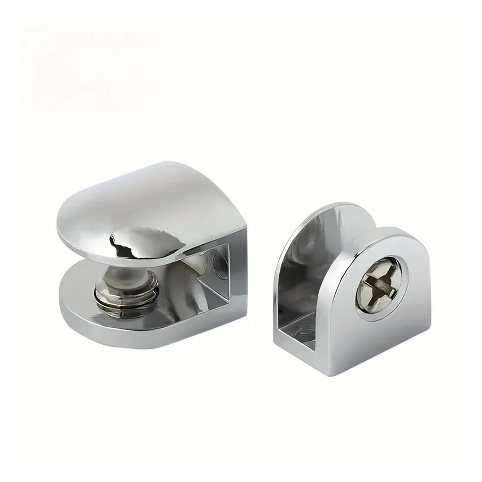 Adjustable Glass Shelf Brackets 10pcs Zinc Alloy Clamp Holder for Staircase Handrail
