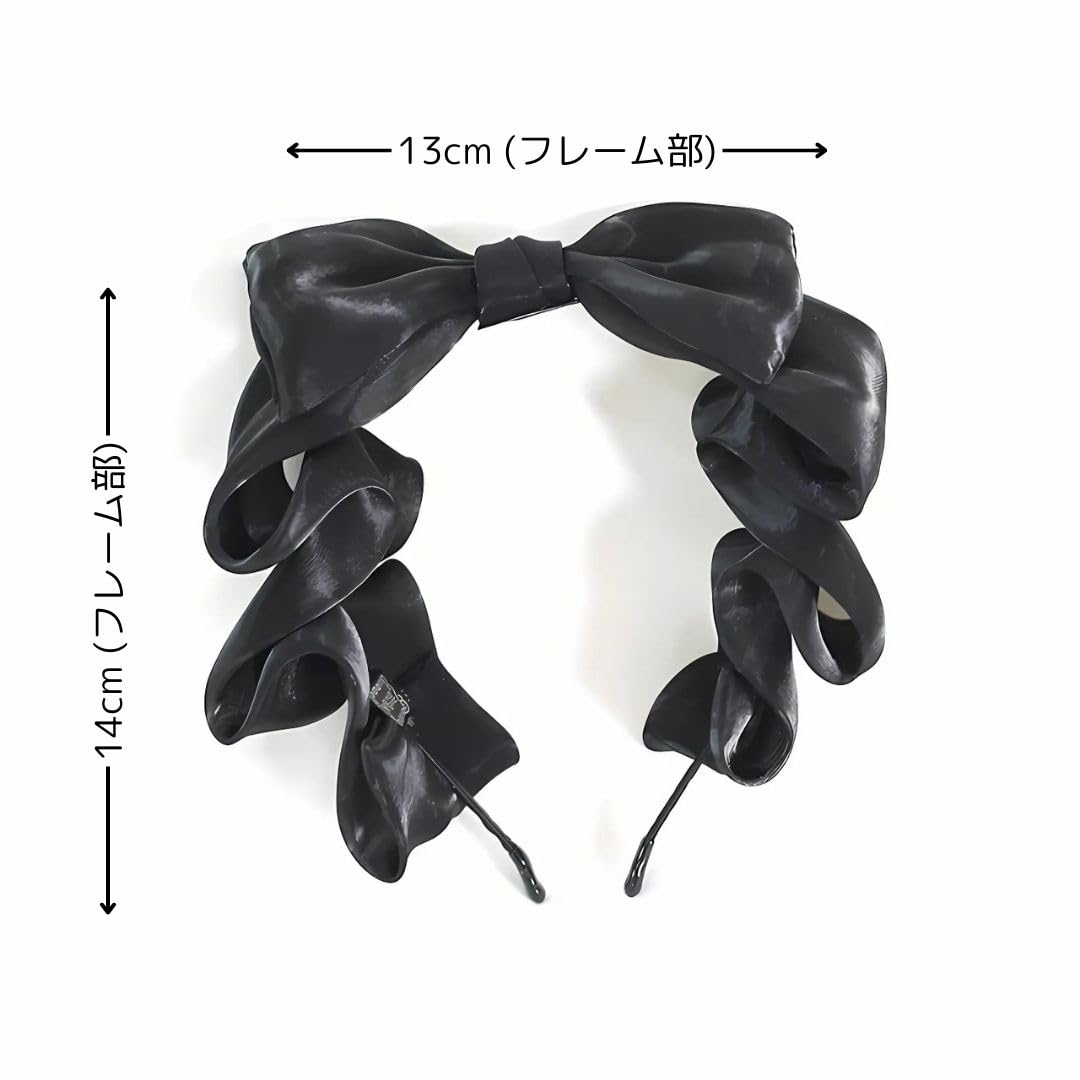 Amazon.co.jp: ロリータ リボン カチューシャ サテン レース 蝶結び 髪