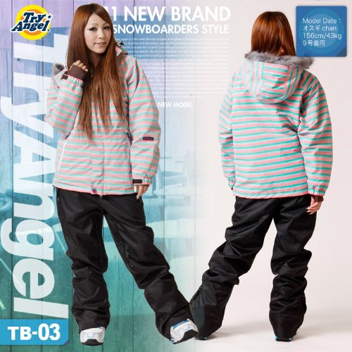 Amazon | 【TryAngel/トライエンジェル】スノーボードウェア上下SET/TB