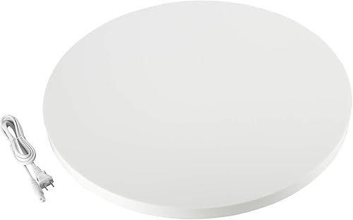 Soporte giratorio eléctrico motorizado de 110 V, 24 pulgadas de diámetro, carga de 66 libras, rotación de 360 grados en cualquier dirección, para