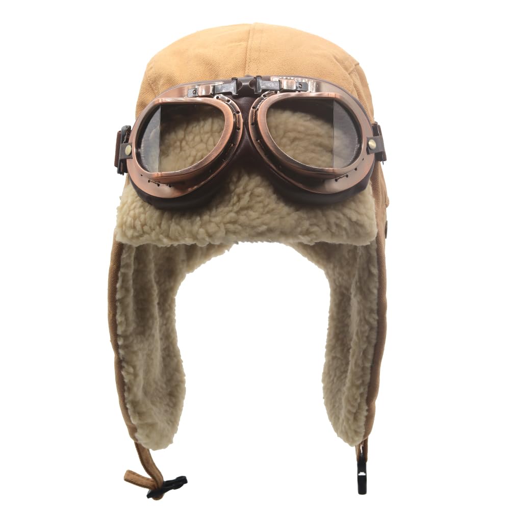 Cuhubyup Vintage Aviator Hat