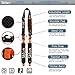 Sklon Ski Strap and Pole Carrier | Avoid The Struggle and Effortlessly Transport Your Ski Gear Everywhere You Go | Features Cushioned Shoulder Sling | Great for Families - Men, Women and Kids - Orange