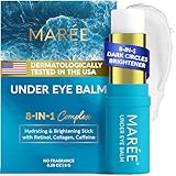 MAREE Under Eye Balm Stick Hydrating – Retinol Caffeine Under Eye Brightener Stick for Older Women – Collagen Undereye Cream for Dark Circles & Wrinkles – Skin Care Treatment Moisturizer