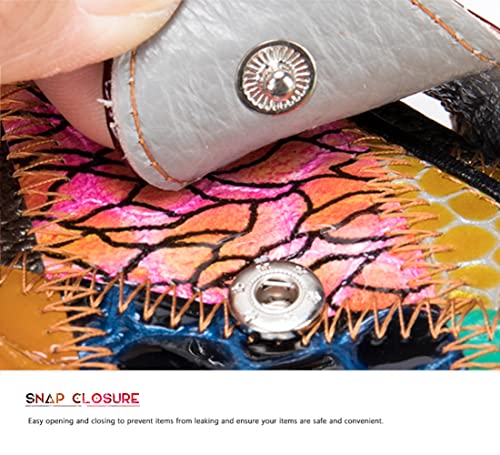 Women Multicolor Wallets Genuine Leather Card Holder Large Purses Phone Clutch (Multicoloured Diamond-L)4