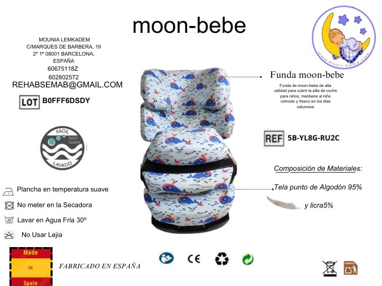 moon-bebe Case Compatible with Cybex Pallas, Silver Pallas Fix and Pallas 2 Fix (Blue) - Image 2