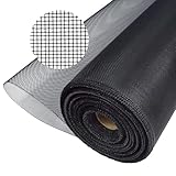 MYOYAY 304 Stainless Steel Screen Roll High Visibility and Durable Window Screen Mesh for Door Porch Patio Sliding Door Screening Replacement (39.4' x 65.6', Black)