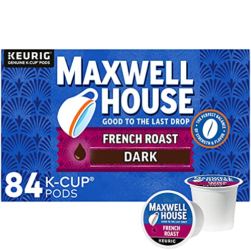 Maxwell House French Roast Dark Roast K-Cup Coffee Pods (84 ct Box)