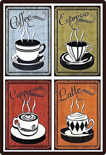 Targa in metallo 20 x 30 cm Coffee Coffee Coffee Bar