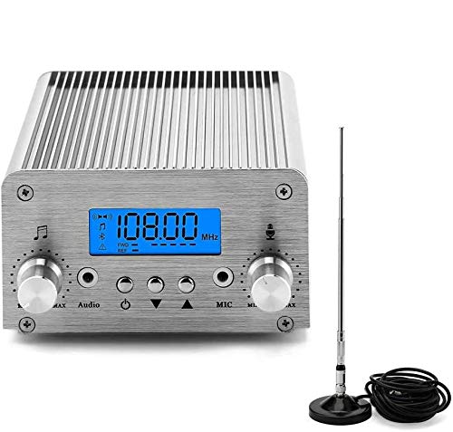 🔥 Hot Deals FM Broadcast Transmitter, Elikliv 76~108MHz Wireless Radio Stereo Broadcast 6W LCD PLL FM Transmitter for Church Radio Station Car Theater