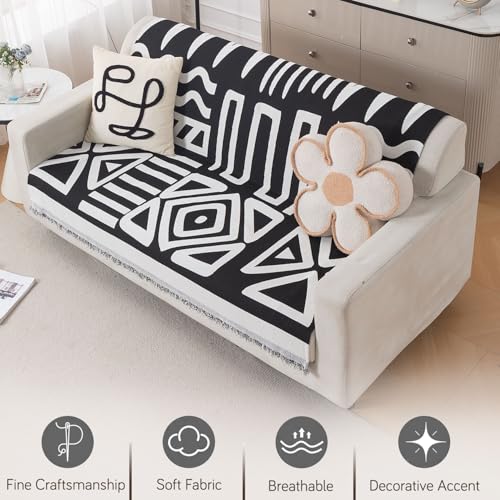 Image of HOKIPO Sofa Cover 3 Seater, 180x175 cm, Black