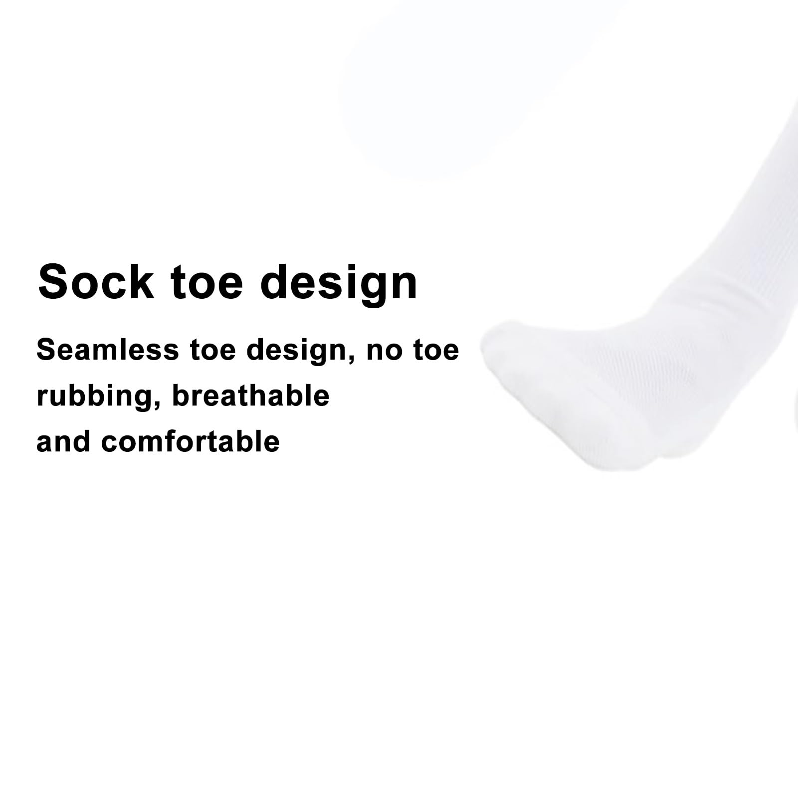 Fechtsocken, Hohe Lange Sportsocken für Kinder und Erwachsene, Sicherheitsleggings, Professionelle Fechtausrüstung(White,L)