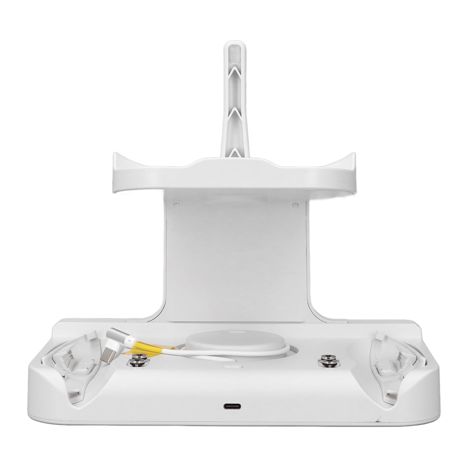 Supporto di Ricarica per Controller VR Luce RGB con 2 Batterie Ricaricabili Comoda Ricarica e Immersione nel Gioco, per Stazione di per Controller per Cuffie VR, Materiale ABS (Bianco)