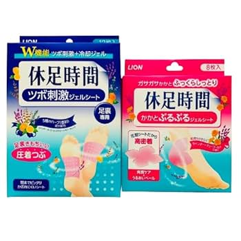 ko　休足時間 ツボ刺激ジェルシート 12枚入り10箱セット Amazon.co.jp: 休足時間 足セット ツボ刺激ジェルシート 12枚 +