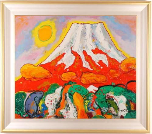 大沢武士 赤富士・64 富士山 絵画 風景画 インテリア 油絵 一点物 プレゼント コレクション 新築祝い 開店祝い 額付きのサムネイル