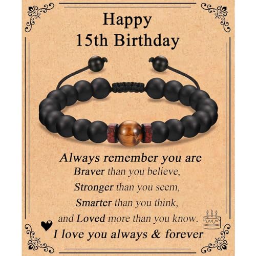 TEVOP 15th Birthday Gifts for Boys, 15th Birthday Bracelet